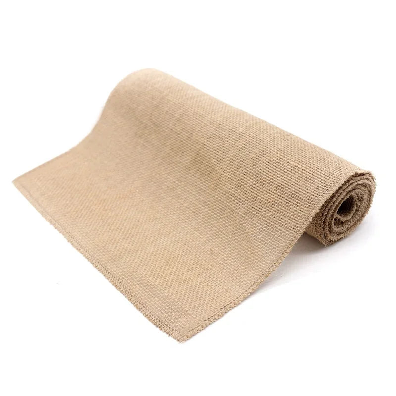 Chemin de table en jute decoration champetre mariage