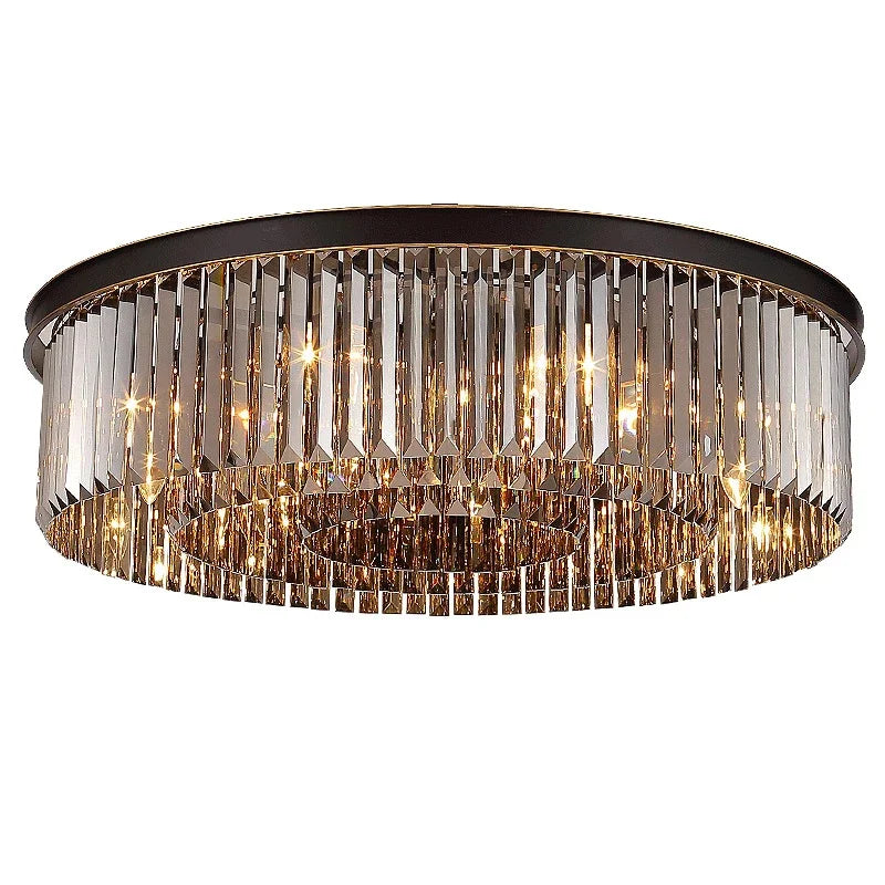 plafonnier moderne en cristal rond pour intérieur lumineux - vue 3 sur 5