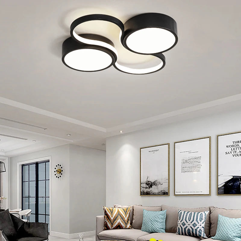 plafonnier led circulaire protection yeux design moderne créatif - vue 4 sur 10