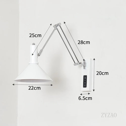 Schwenkbare Wandleuchte LED dimmbar Bauhaus Spot Vollspektrum - vue 8 sur 9