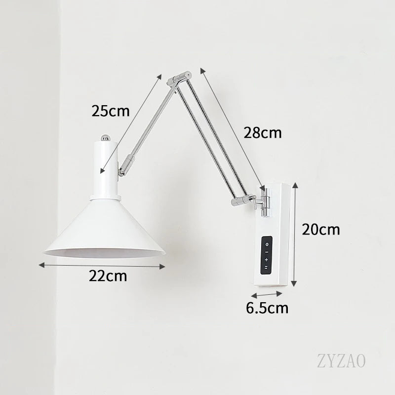 Schwenkbare Wandleuchte LED dimmbar Bauhaus Spot Vollspektrum - vue 7 sur 9