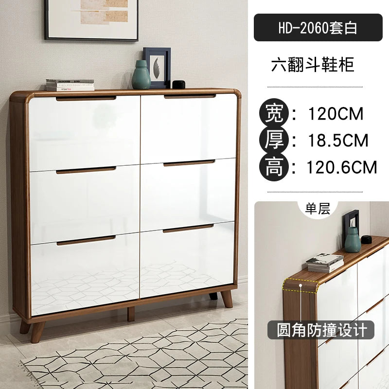 meuble à chaussures en bois design moderne gain de place luxe - vue 18 sur 22