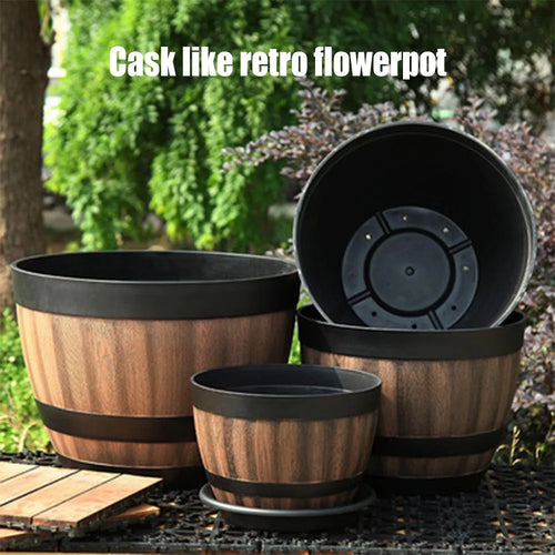 pot de fleurs rétro en seau pour jardin et décoration intérieure