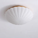 plafonnier en verre de coquillage style nordique pour décoration intérieure