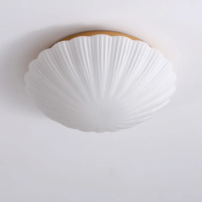 plafonnier en verre de coquillage style nordique pour décoration intérieure - vue 6 sur 7