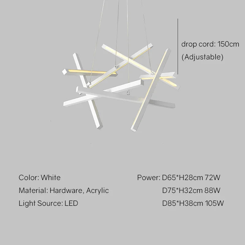 Moderner LED-Kronleuchter aus Metall mit kreativem Ast-Design nordisch