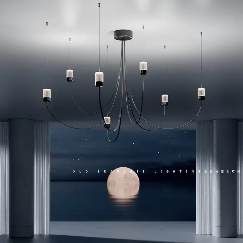 Moderner nordischer Kronleuchter kreatives Design elegante Pendelleuchte - vue 6 sur 8