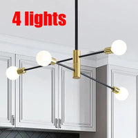 Plafonnier LED Spoutnik noir au design nordique moderne