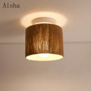 plafonnier en corde de chanvre style japonais rétro pour intérieur accueillant