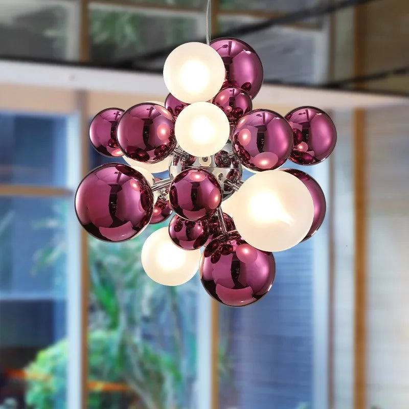 plafonnier en verre à led pour éclairage décoratif intérieur - vue 2 sur 10