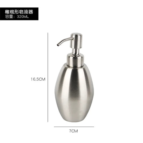 distributeur de savon liquide en acier inoxydable pour salle de bain