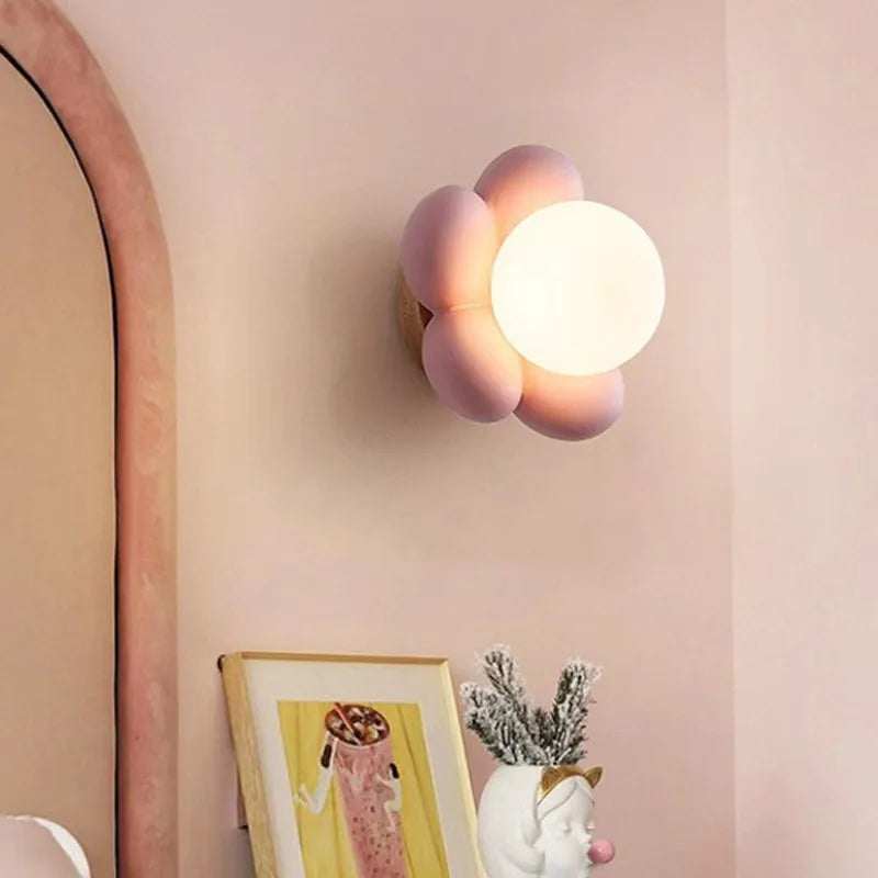 applique murale LED en résine en forme de fleur - vue 7 sur 8