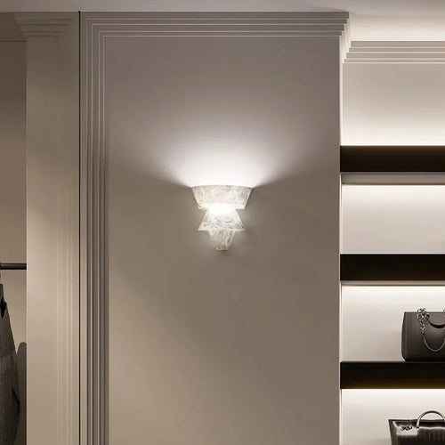 Wandleuchte aus natürlichem Marmor im modernen, minimalistischen Stil mit LED - vue 4 sur 8