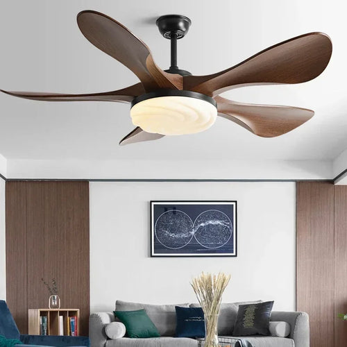 ventilateur de plafond moderne led avec lampe muet pour salon et restaurant