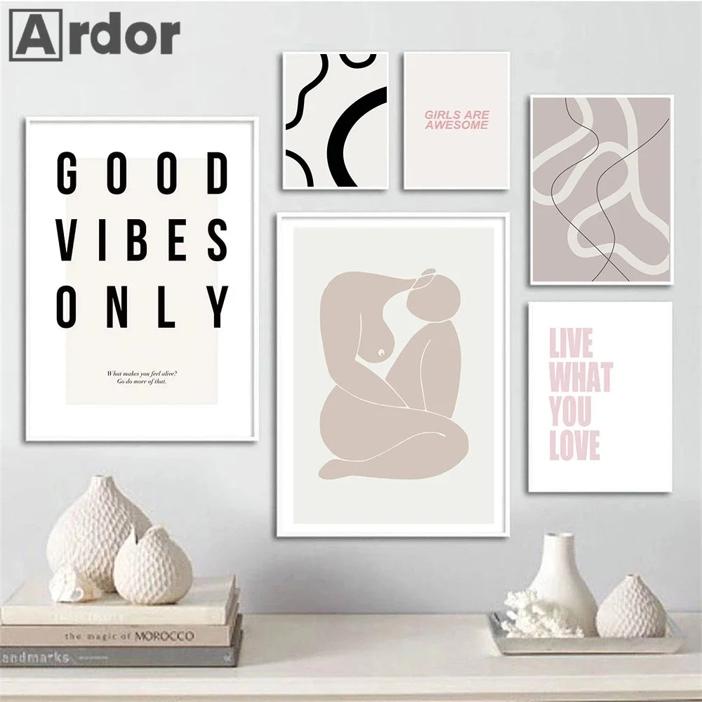 citations de motivation nordiques art mural pour décoration intérieure - vue 5 sur 7