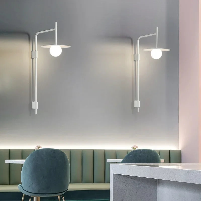 applique murale Nordique créatif bras mobile verre G9 ampoule salon chambre hôtel étude tête de lit éclairage LED lumière décorative - vue 4 sur 12