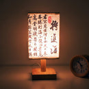 Dekorative quadratische LED-Tischlampe mit Dimmer und USB-Anschluss