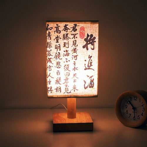 Dekorative quadratische LED-Tischlampe mit Dimmer und USB-Anschluss - vue 4 sur 9