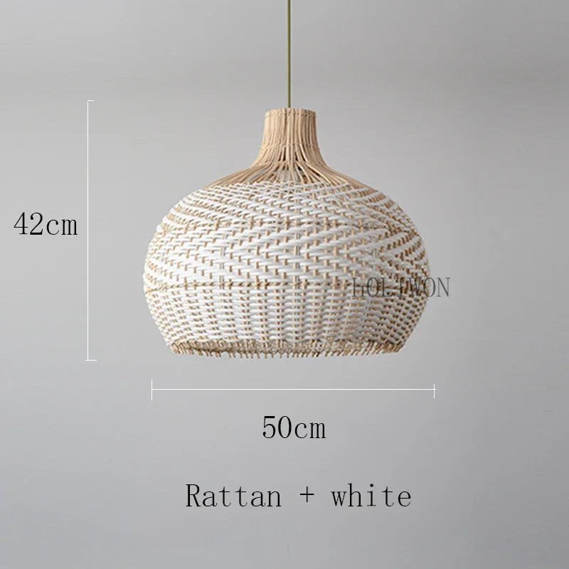 Vintage-Pendelleuchte aus Rattan für stilvolle Wohnraumgestaltung