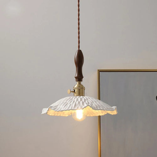 Suspension rétro led en verre décoratif