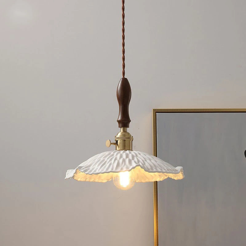 Suspension rétro led en verre décoratif - vue 4 sur 13