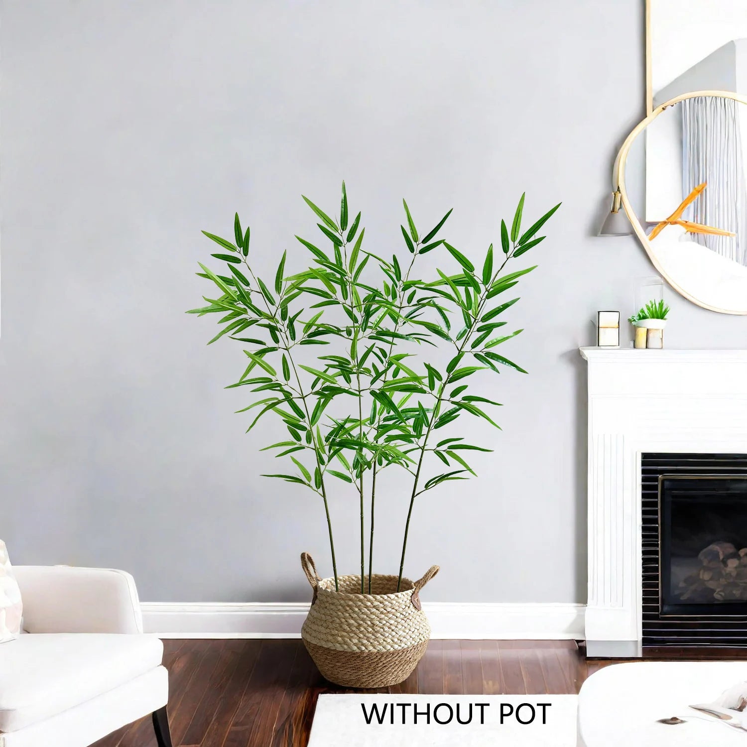 lot de 4 branches de bambou artificielles pour décoration festive intérieure - vue 4 sur 10