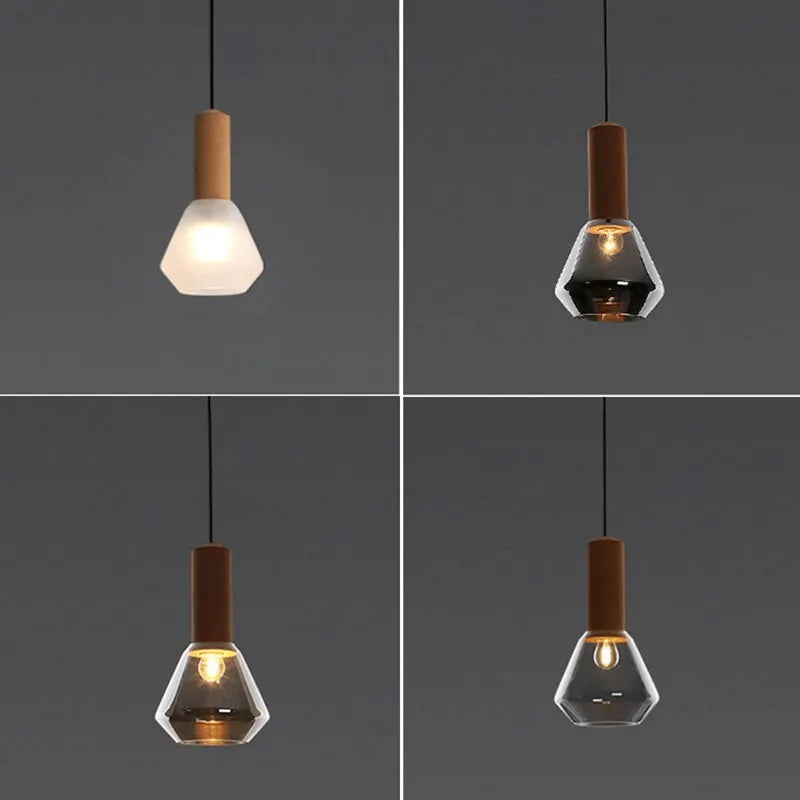 suspension Luxe cuivre LED nordique 19CM verre dépoli chambre décor luminaire suspendu étude salon allée maison lampe Lustre - vue 7 sur 10
