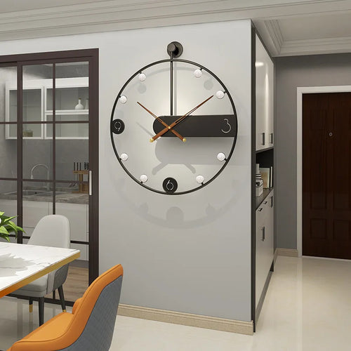 Modern Simple Iron Wall Clock, Home Decoration, Living Room, Creative, Fashion - vue 2 sur 11