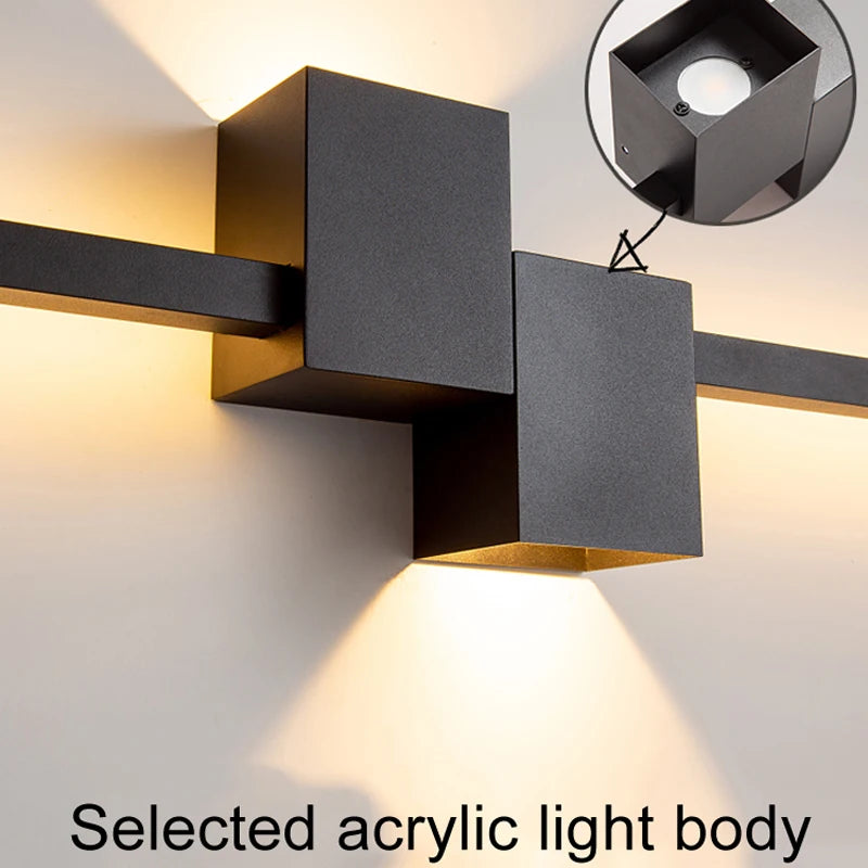 Applique murale led design nordique moderne luminaire décoratif monté en surface - vue 6 sur 12