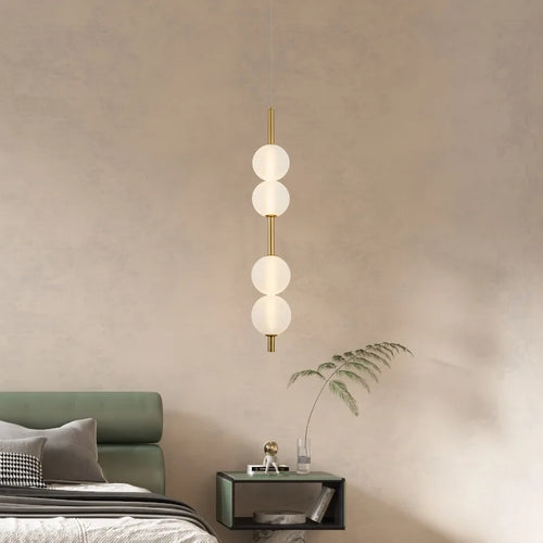lustre nordique en verre et métal pour diverses utilisations avec cordon réglable