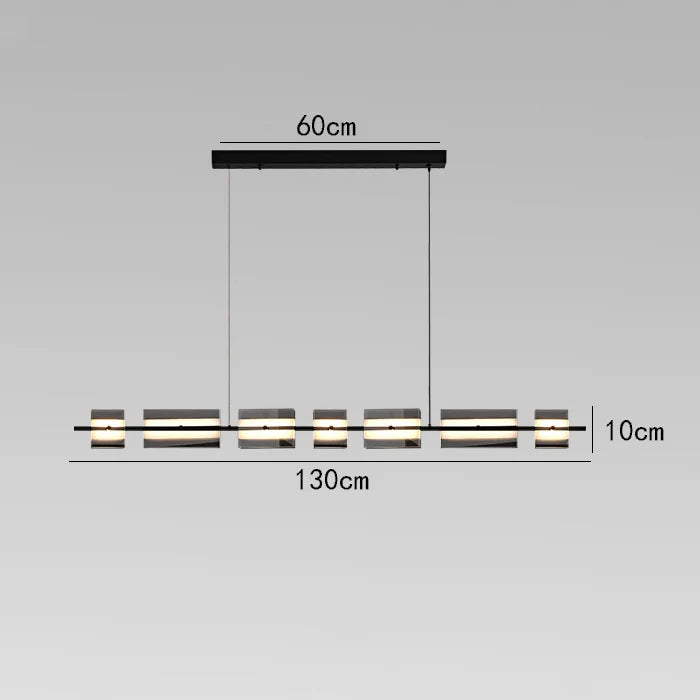 Minimalistischer italienischer Kronleuchter aus Kupfer und Glas modern