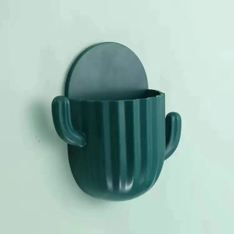 support mural auto-adhésif pour rangement de brosse et dentifrice cactus - vue 10 sur 10