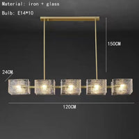Kronleuchter aus Glas mit Wasserstruktur für kreative Innendekoration