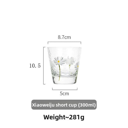Verre texture marte motif marguerite design creatif resistant