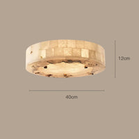 Luxueux plafonnier en marbre naturel circulaire 30CM 40CM chambre salon salle à manger Grand luminaire suspendu luminaire suspendu