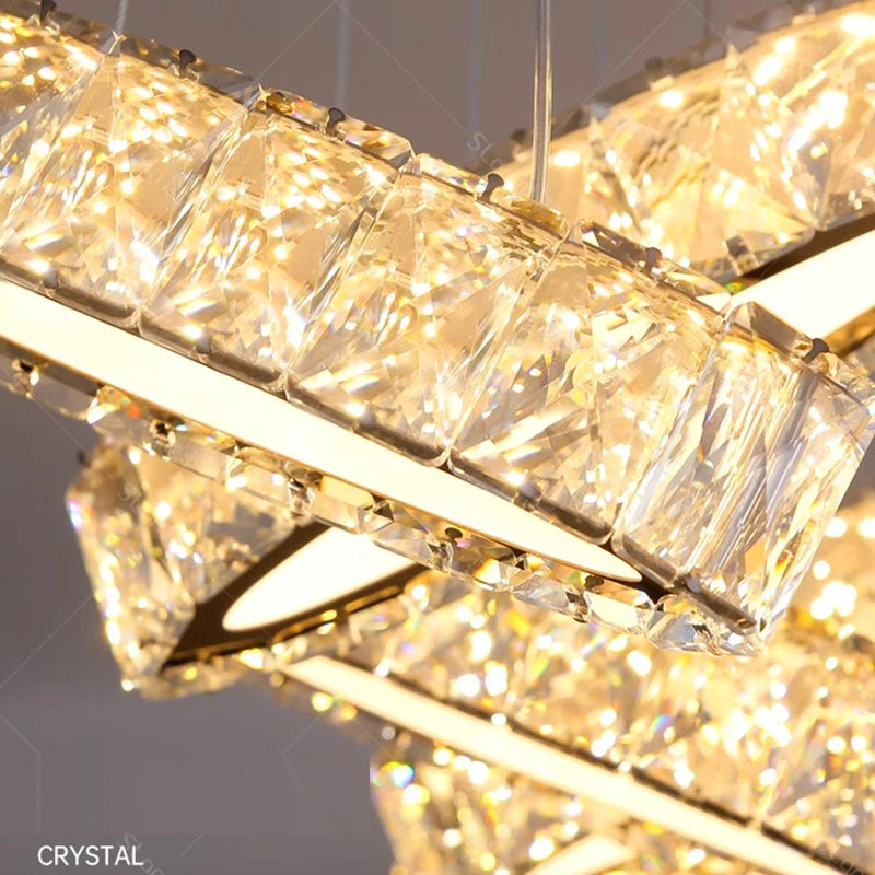 Lustre de décoration de maison moderne lustre de salle à manger luminaires d'intérieur éclairage de plafond éclairage fantaisie LED cristal - vue 7 sur 11