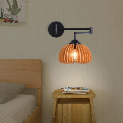 Applique murale bois réglable moderne minimaliste rondins