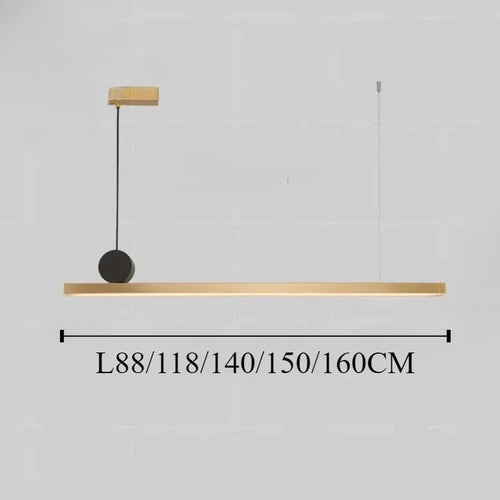 lustre en métal doré moderne pour décoration intérieure élégante