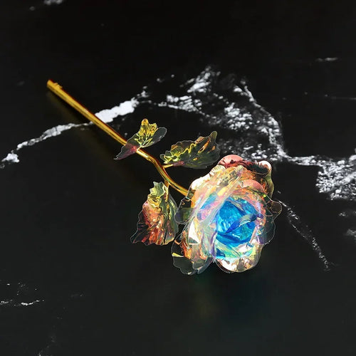 fleur de rose en feuille artisanale pour la saint-valentin - vue 11 sur 14