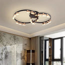 lustre circulaire led contrôle mural ou télécommande postmodern