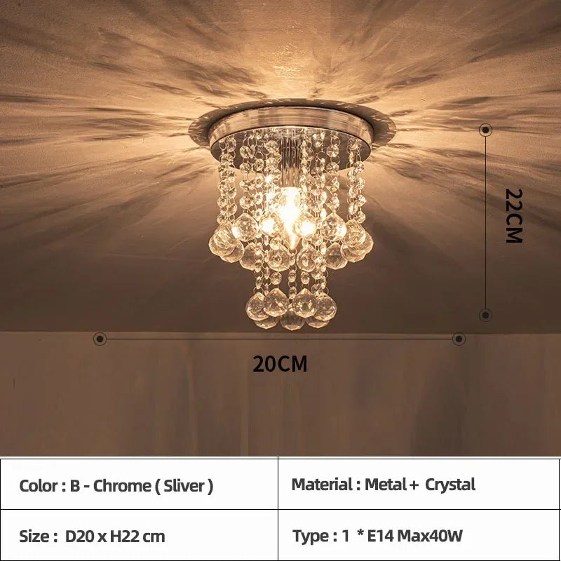LED-Deckenleuchte aus Holz im modernen Boho-Stil mit elegantem Kristall
