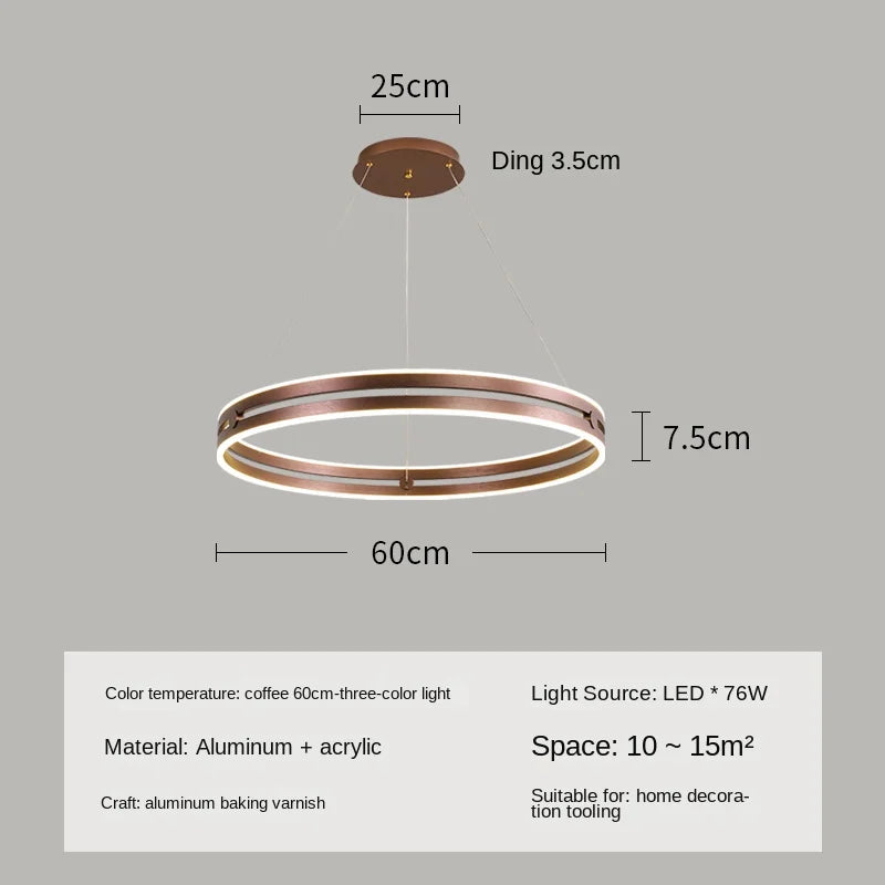 lustre circulaire moderne pour décoration intérieure créative et élégante - vue 9 sur 15