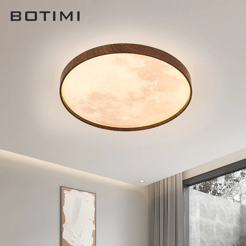 Moderne dimmbare LED-Deckenleuchte mit Mondmotiv - vue 3 sur 17