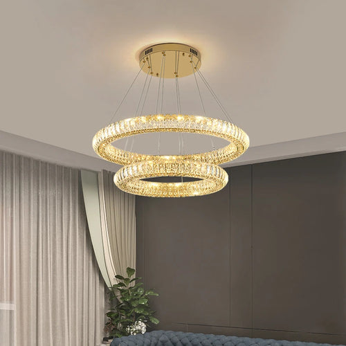 Moderner Kristall-Kronleuchter für elegantes Interieur - vue 5 sur 12