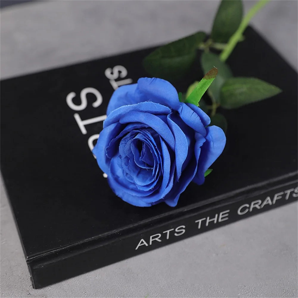 fleurs de roses artificielles en soie pour décorations romantiques