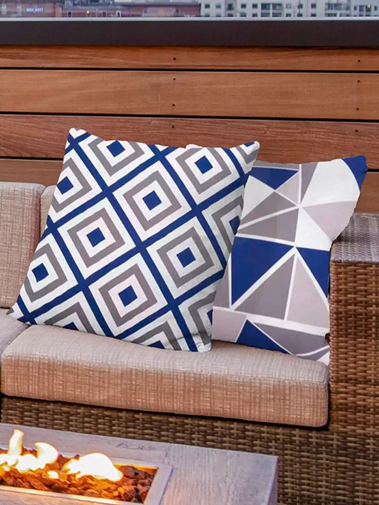 housse de coussin imperméable imprimée pour extérieur jardin terrasse