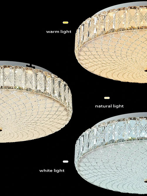 Moderne LED-Deckenleuchte aus Kristall in luxuriöser Qualität - vue 4 sur 9