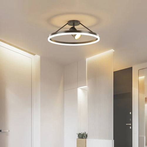 Moderner minimalistischr Deckenleuchte Spot nordisches Design rund - vue 4 sur 10