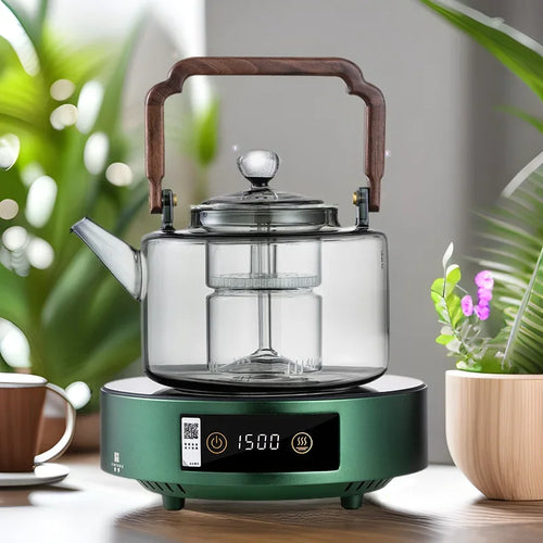 Théière verre 1300ml avec filtre épais cuisson vapeur