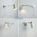 applique murale moderne bras pivotant led en tissu plissé métal